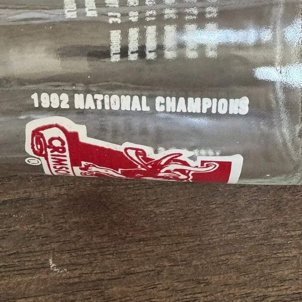 Alabama Crimson Tide Football 1992 Juice Glass National Champ SEC Roll Tide VTG